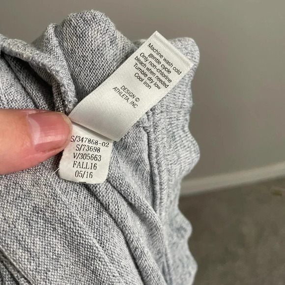 Athleta Light Heathered Gray Drape Pose Wrap Cardigan - Picture 11 of 11